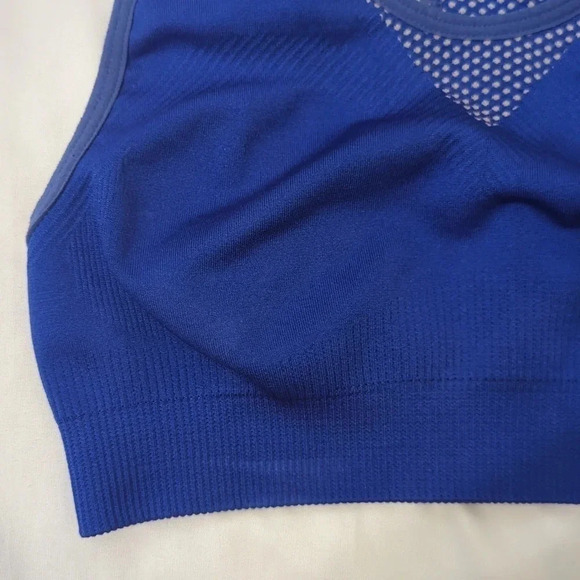 Ivy Park Seamless Racerback Sports Bra, Color Cobalt Blue Size XXS/XS - Picture 6 of 14
